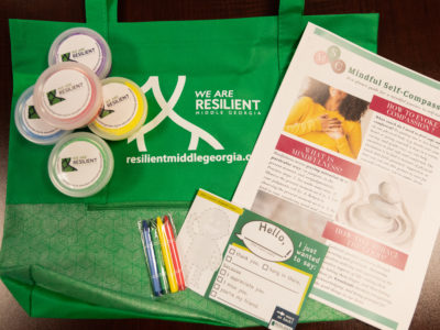 Resilient Middle Ga reusable bag, flier and promotional items